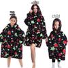 2023 Hooded Oversized Flannel Blanket Clothing for Men & Women – Extended Length for Warmth