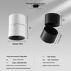 Foldable LED Spotlight: Adjustable Anti-Glare COB Surface Mounted Downlight for Living Room