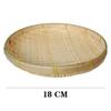 Flat Handmade Weave Basket 18CM Bamboo Storage Tray DIY Woven Bamboo Tray  Food Storage