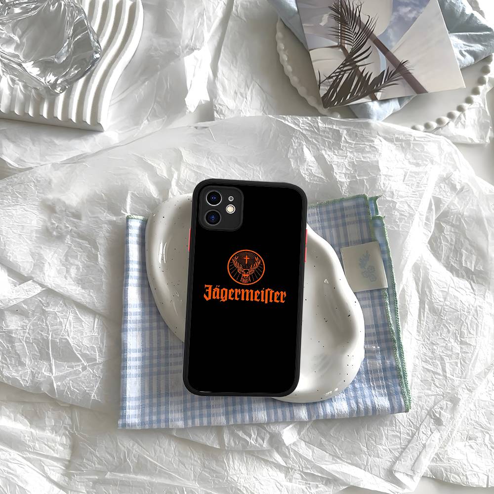 Hot J-JaegermeisterS For IPhone 15 16 Pro Max 11 12 13 14 XS XR X Plus 16E Matte Translucent Phone Cover