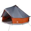 VidaXL Familien-Tipi-Zelt 12 Personen grau und orange wasserdicht, Zelt, Gartenzelt, Außenzelt 94593