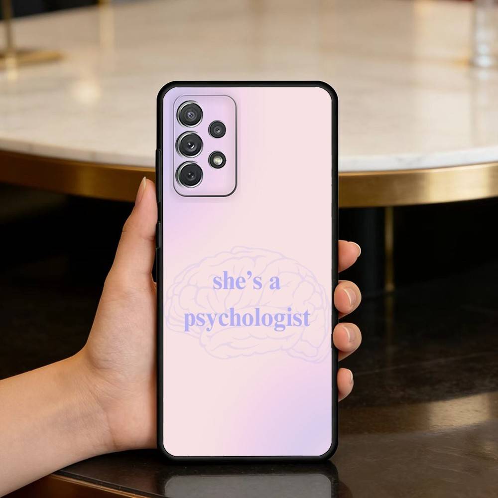 

Psychologist Profession Psychology Soft Silicone Black Cover Phone Case For Samsung Galaxy A73,A72,A71,A70,A53,A52,A51 Samsung a72