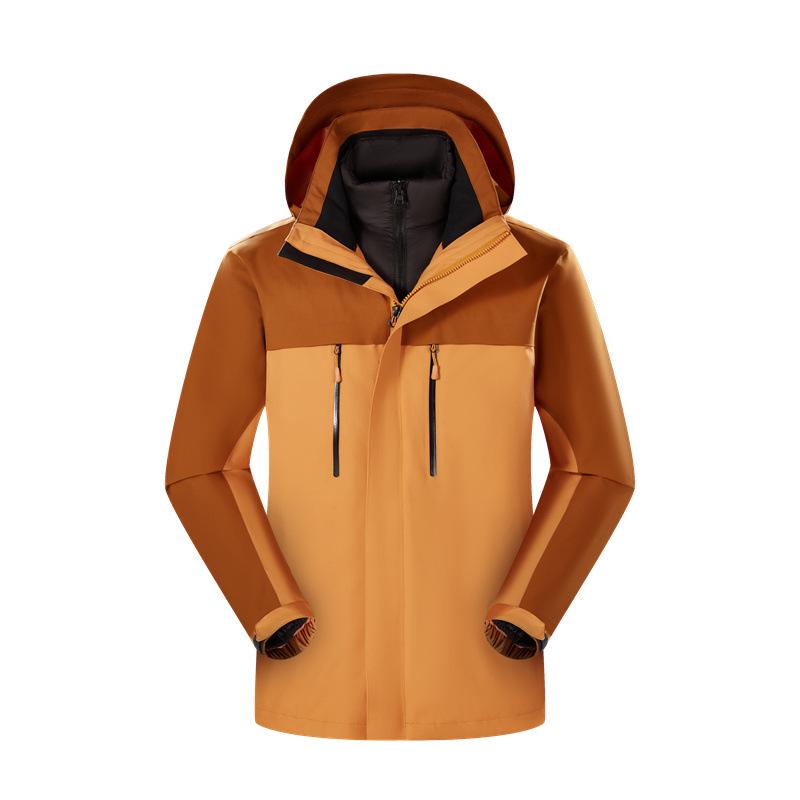 Men s and Women s 3-in-1 Waterproof Graphene Down Jacket with Thickened Inner Liner & Custom Print M
