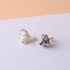 Natural Gemstone Earrings for Women - 18K Gold Plated Raw Amethyst and Rose Quartz Healing Crystal Stud Earrings