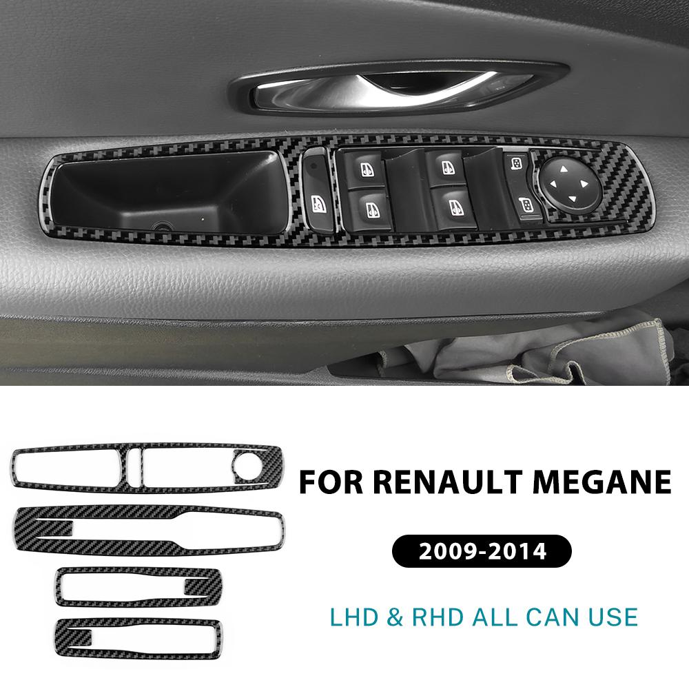 

Real Soft Carbon Fiber Sticker For Renault Megane RS 2009 2010 2011 2012 2013 2014 LHD RHD Car Window Lift Panel Accessories