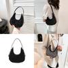 Chic Silver Crescent Bag For Women Featuring Soft Pu Material And Sleek Street Style Ideal For Daily Outfits