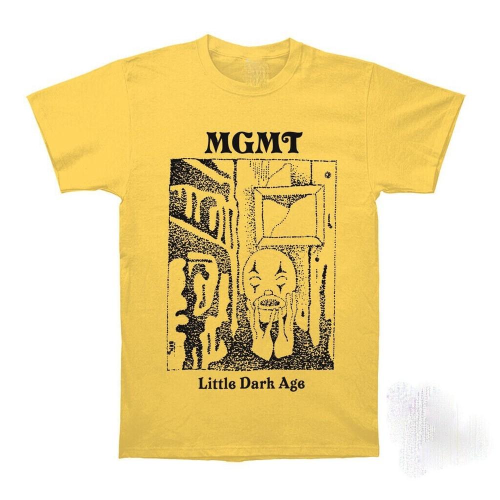 Vtg MGMT Band Little Dark Age Cotton Yellow All Size Unisex Tee Shirt CG2342 Unisex T-Shirt L