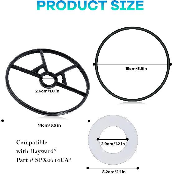Spider Gasket Kit Pool Sand Filter Valve Seal Gasket Parts Replacement for Hayward Sp0714t Vari-Flo XL Valve and SPX0714CA O-Rings Gasket