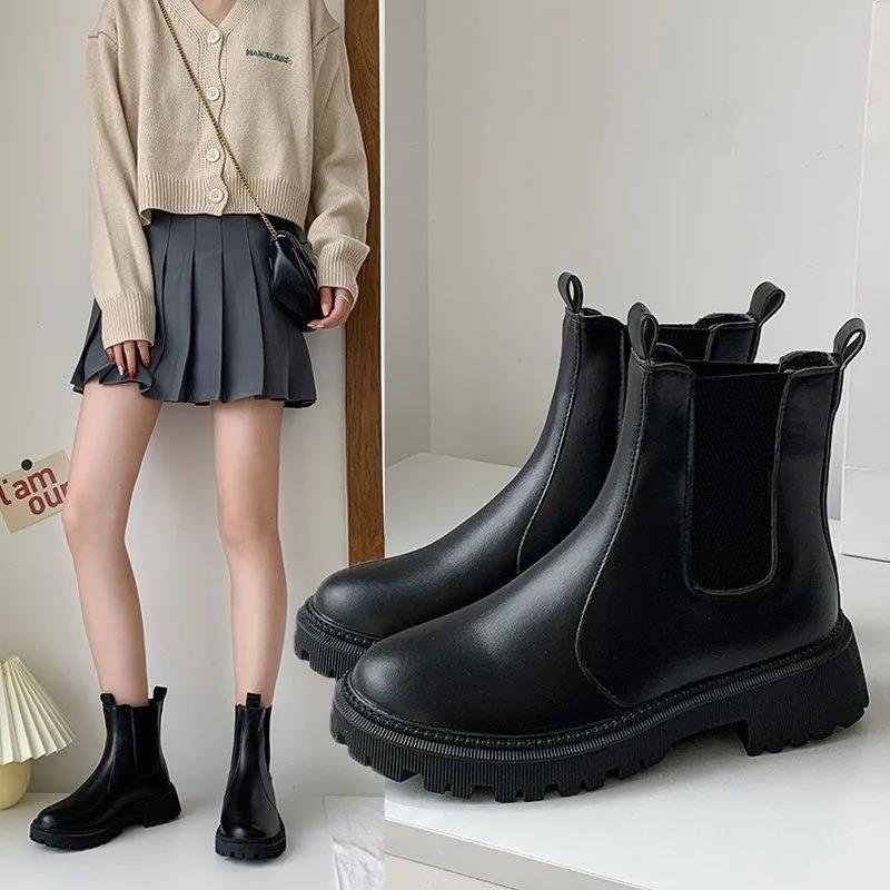 Buy Martin Boots Summer Thin Section British Style Single Boot Thick ...