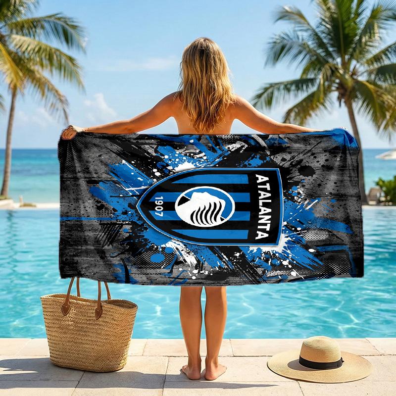 Asciugamano da Spiaggia Asciugatura Rapida in Microfibra Assorbente Portatile da Viaggio per Nuoto Atalanta FC