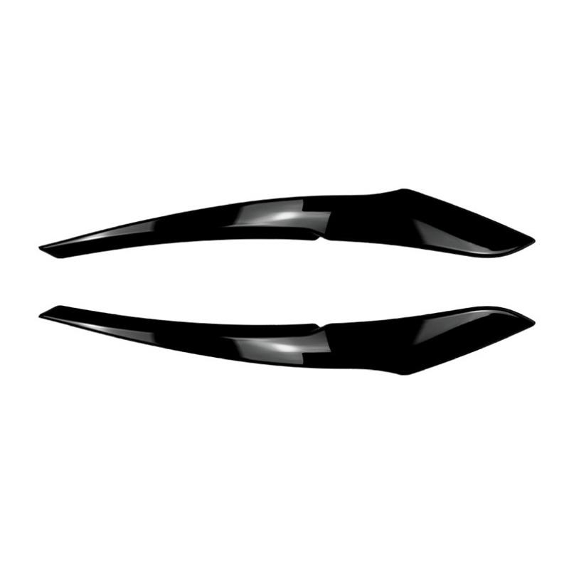 For 2011-2014 BMW 1 Series F20 F21 Headlight Eyebrow Trim, Carbon Fiber Texture Decorative Sticker, Auto Exterior Modification Accessory чёрный