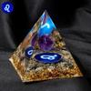 12 Zodiacs Orgone Crystal Pyramid,Amethysts Obsidians Healings Crystals Pyramid Constellations Pyramid for Money Health