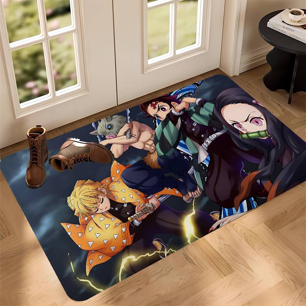 Anime Demon Slayer Floor Mat Retro Multiple Choice Living Room Kitchen Rug Non-Slip Modern Home Decor
