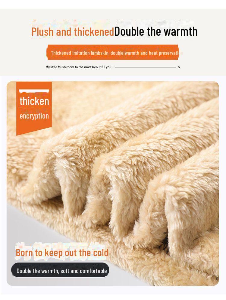 Weite Freizeithose aus weichem Lammfell für Damen für Frühling und Herbst