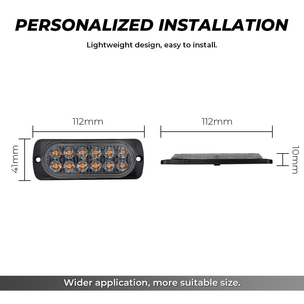 For Car Truck Motorcycle Grille Lights Car Accessories Emergency Warning Lights Car Strobe Flashing Lamp 12V Car Light Strobe