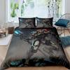 Soldier Duvet Cover Set Teens Boys Japanese-Style Warrior Bedding Set Comforter Cover Set Vintage Style Quilt Cover Full Size