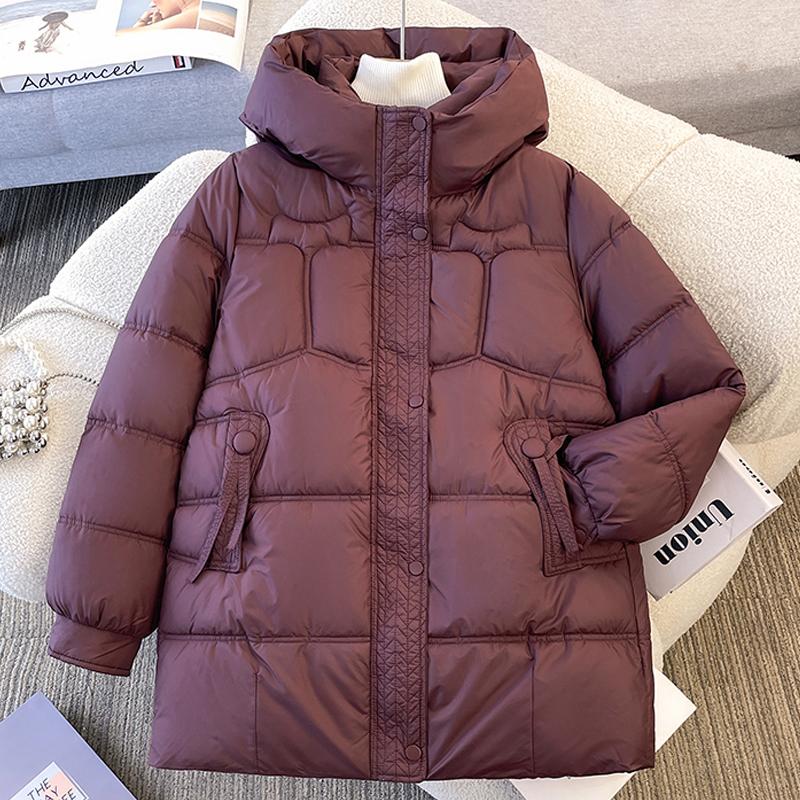 Fashion Middle age Woman Winter Coats Hooded Thick Warm Casual Winter Jacket Women's Parkas