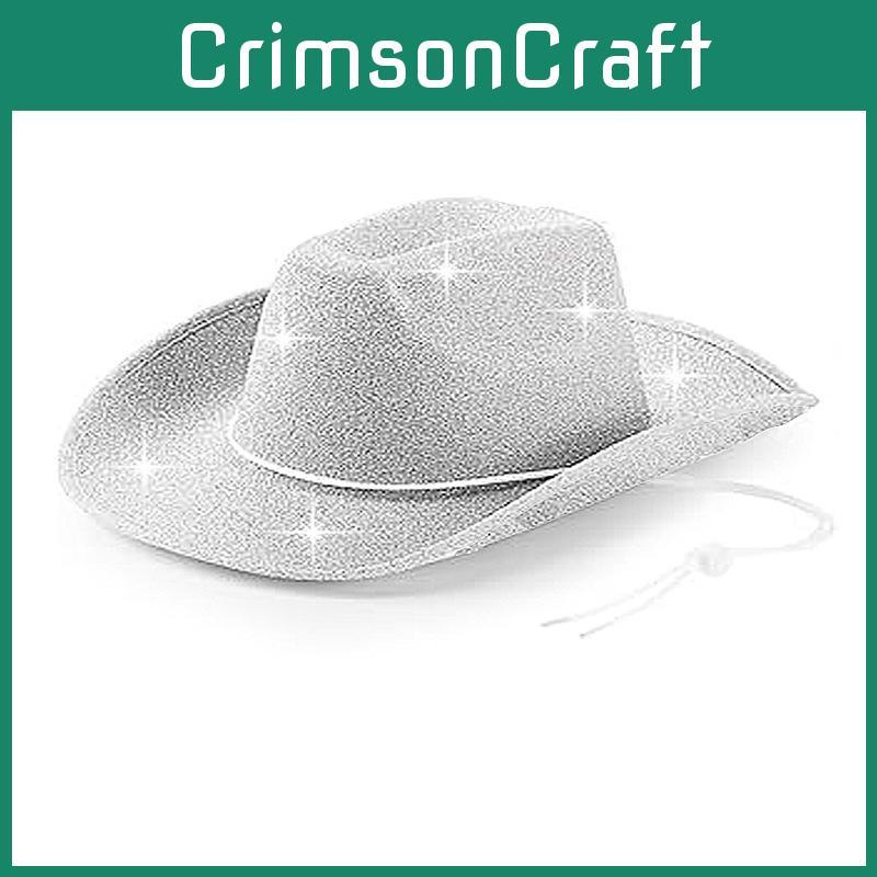 Cowboy Hat Glitter Sewing Craft In Costumes Festive Party Supplies Accessories