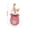 Christmas Candy Bags with Santa Claus Design, Imitation Linen Gift Bags for Holiday Decor