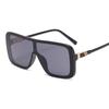 New fashion one-piece square sunglasses, European and American trend large-frame sunglasses, men's and women's street shooting glasses s