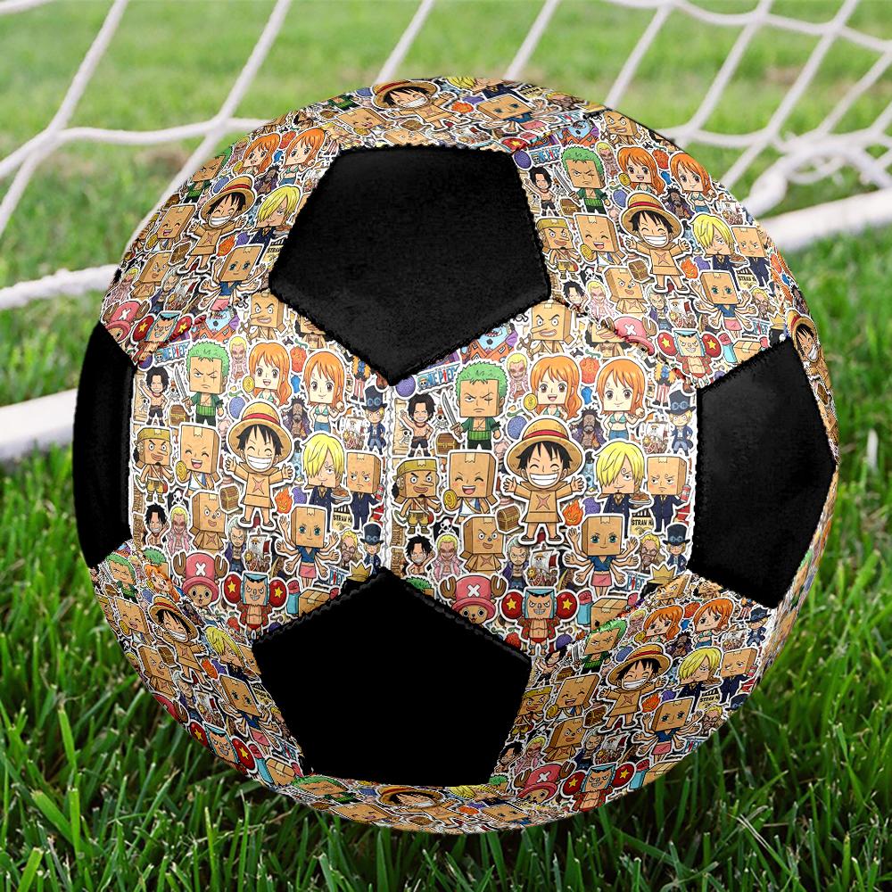 1pc One Piece Football Soccer Ball Size 5 Indoor Soccer Ball Fashion Colorful  Backyard Game -Great For Sports Fans Gift HE72