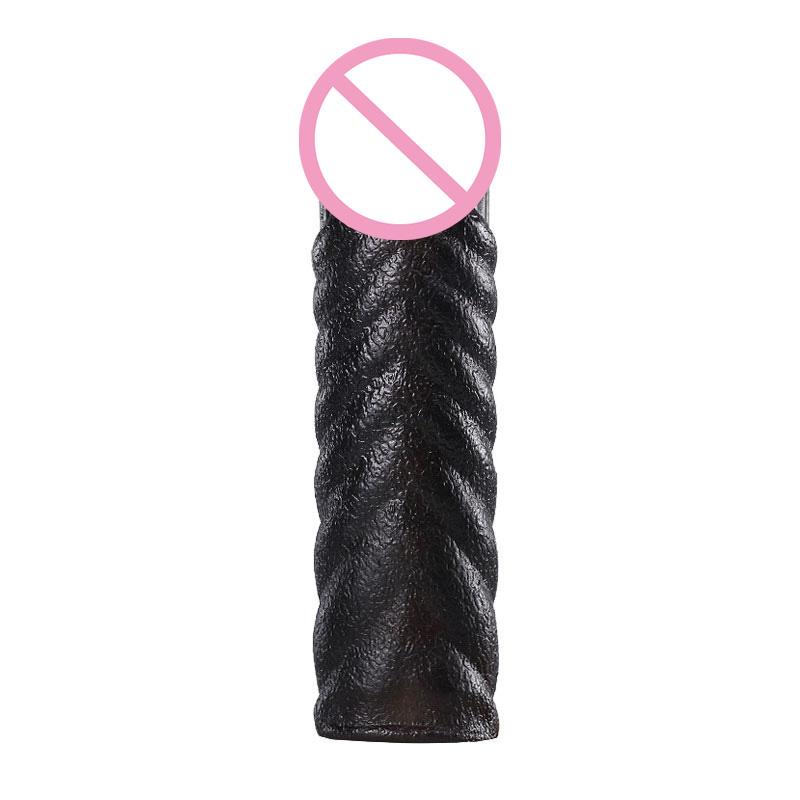 Reusable Cock Ring Condom For Men Silicone Penile Extension Sleeve Delay Ejaculation Stronger Erection Sex Toy Adult Toys
