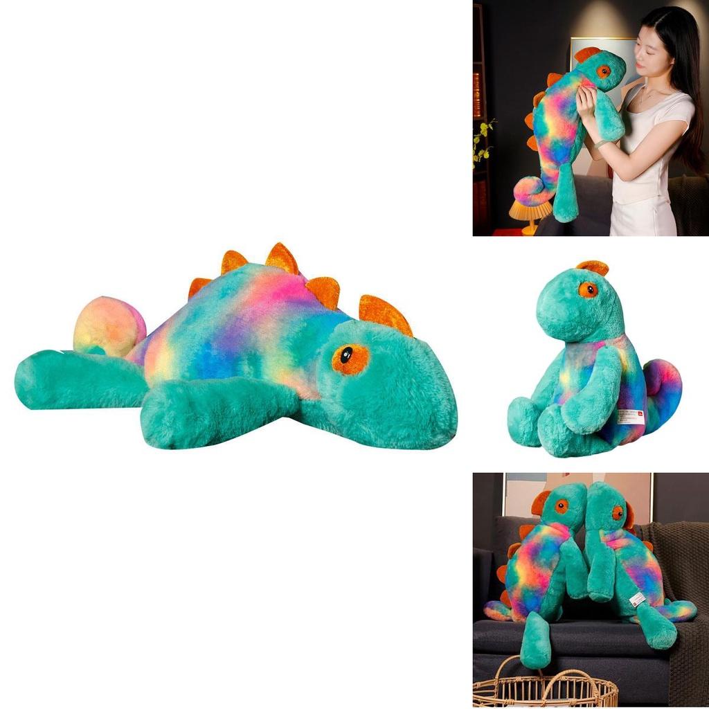Cute Color-changing Chameleon Plush Toy Long-haired Stuffed Lizard Doll Wholesale Gift Decoration
