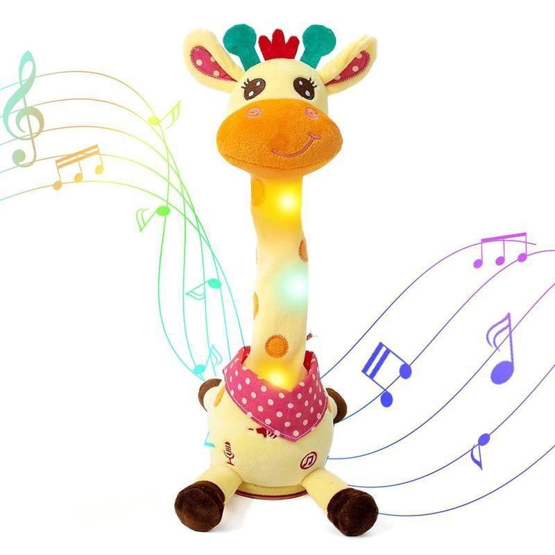 Cute Plush Giraffe Toy With Singing And Swinging Design For Daily Childrens Gift