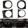 Car Inner Central Console Air Conditioning Vent Rings Frame Cover Trim Car Accessories Fit for Toyota Tacoma 2016 2017 2018 2019 2020 2021 2022