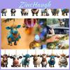 New Cartoon Cow Acrylic Car Hanging Decoration Christmas Tree Ornament
