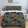 3-piece down duvet cover set with game controller pattern digital printing (1 duvet cover+2 pillowcases, no core) bedding set