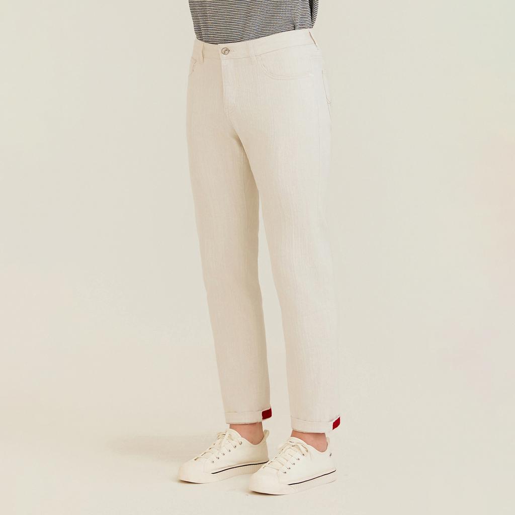 FERRAROMILANO Ecru Denim Pants Ivory (Am0Gbpd15261)
