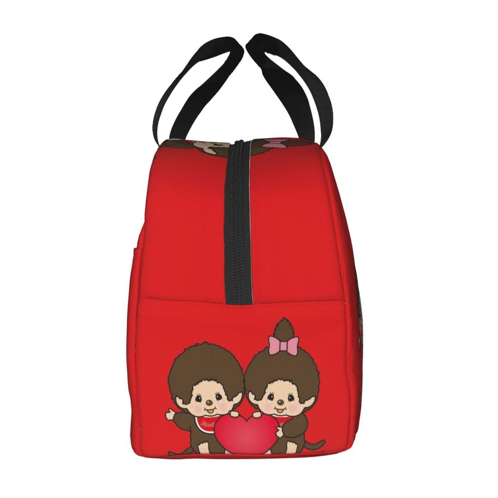 Monchhichi Cooled Lunch Lunch Thermal Cooler Lunch Soft Cooler Bag Bag, Black, Box, Insulation, Bag, Zippered, Compact, Bag, Bag, Tote/Eco