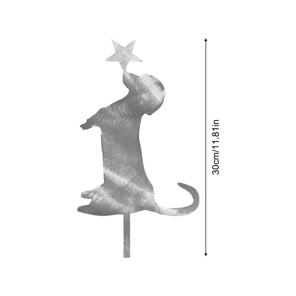 

Dachshund Dog Christmas Tree Topper Metal Cute Holiday Decoration for Living Room Office Farmhouse Rustic Home Garden Xmas Gift