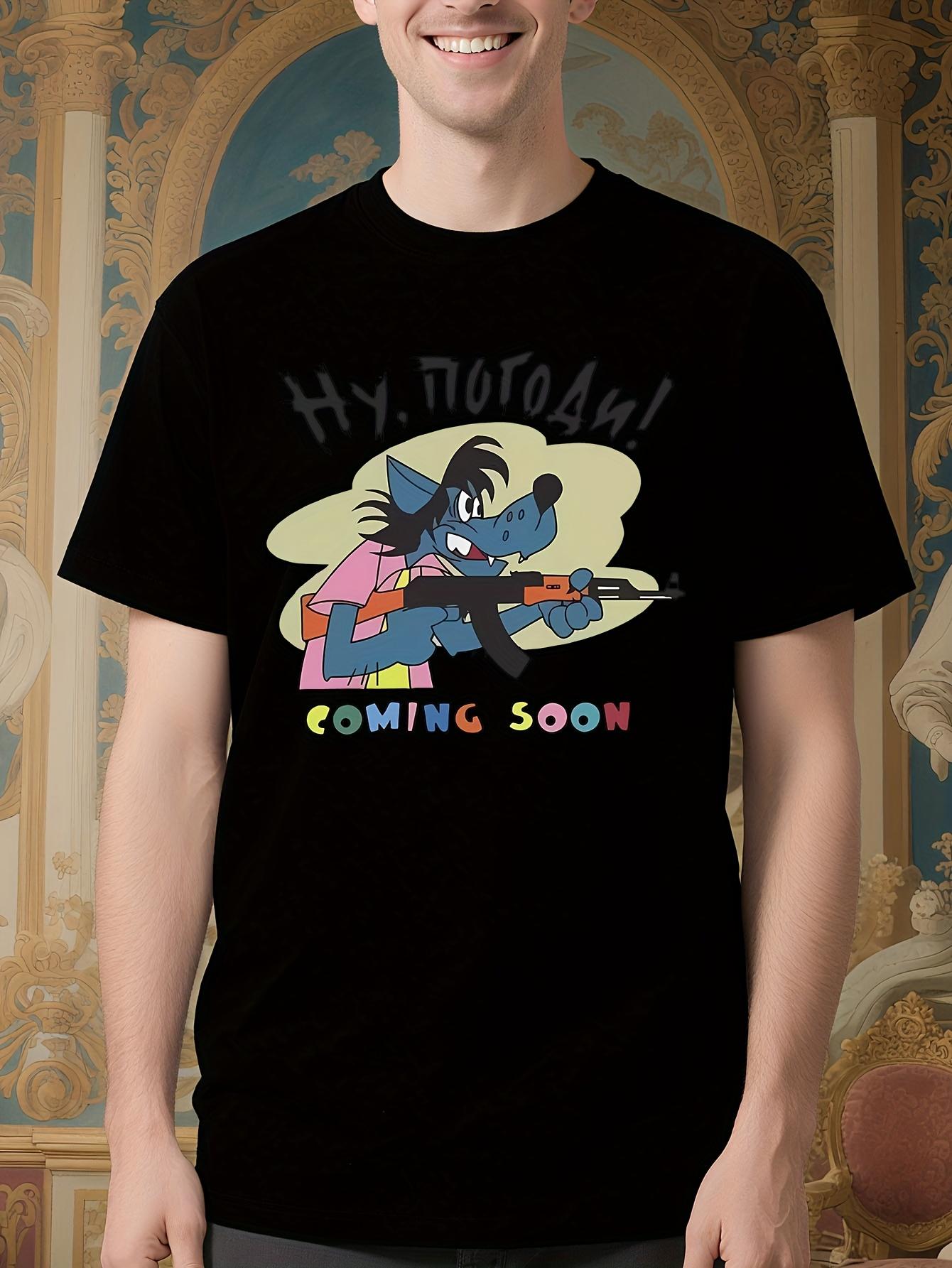 Nu Pogodi Funny Russian Graphic Tshirt - Hi XXL