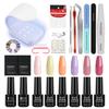 PHOENIXY UV LED Nail Lamp Nail Dryer Varnish Gel Nail Polish Set Manicure Kit Base Top Coat and Soak-off Nail Art Tool Sets Starter Kit
