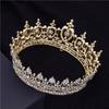 Water Drop Circle Royal Queen King Crowns Bride Diadem Headdress Banquet Tiaras Prom Pageant Party Wedding Crown Hair Jewelry