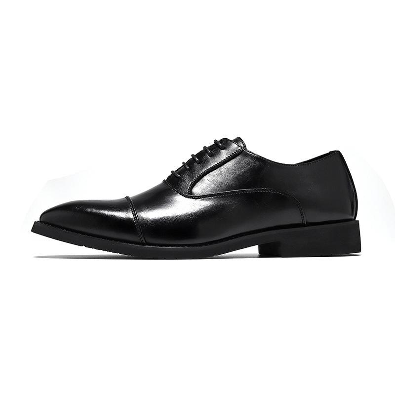 Three-headed Leather Shoes Business Casual Dress British Suit Shoes Groom Wedding Shoes, Large Size