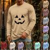 Men's Halloween Long Sleeve Neck Casual Top for Party
