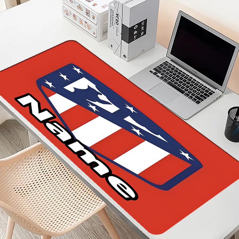 Custom Name Personalized football team Pattern Mousepad, Laptop PC Desk Mat, Decorative Desk Mat for Home Keyboard Pad Gift