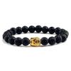 Buddha Kopf Türkis & Vulkangestein Mattiert Elastisches Armband für Männer & Frauen - Mehrere Stile Verfügbar
