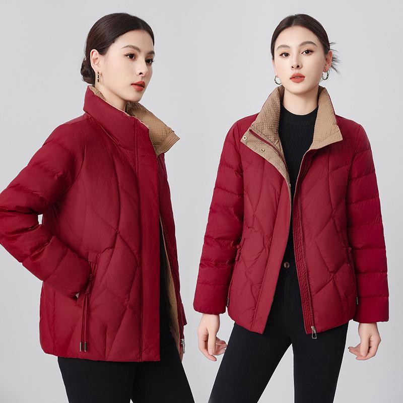 

Женский короткий пуховик 2025 - Элегантное и теплое зимнее пальто для женщин среднего и пожилого возраста 3XL suggested 115-130 jin