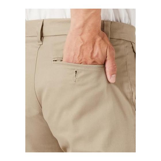 [Amazon Essentials] Men's Chino Pants, No-Tuck, Wrinkle-Resistant Treatment, Slim Fit, Stretch