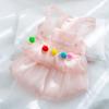 Summer New Cute Dog Dress Mesh Strawberry Strap Pet Clothes Thin Cats Dress  Dog Coat  Jacket Dog Pet Clothes Chihuahua