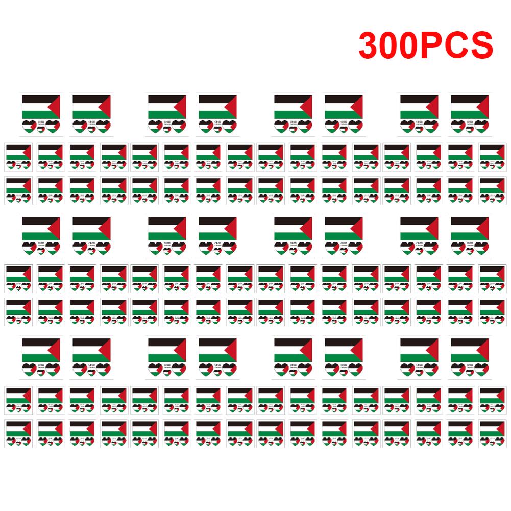 10-300 sztuk Naklejki Wodoodporne Żywe Kolory Naklejka z Flagą Palestyny Naklejki Tatuaże Naklejki na Twarz Ramię z Flagą Palestyny