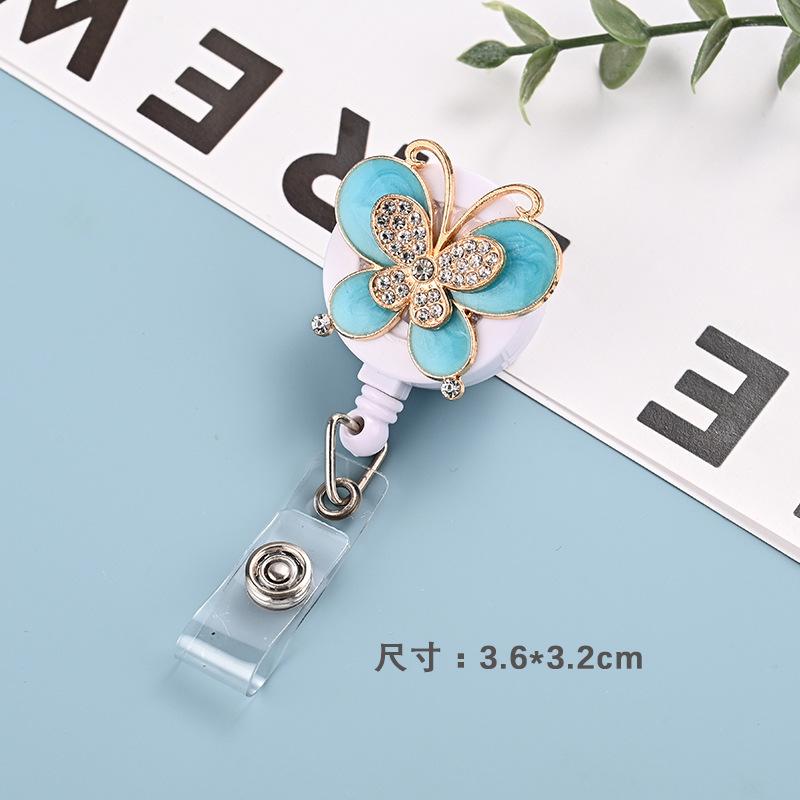 Crocodile Clip Name Tag Fashionable Butterfly Badge Clip Cartoon Badge Clip Colorful Metal Badge Holder For Event Office