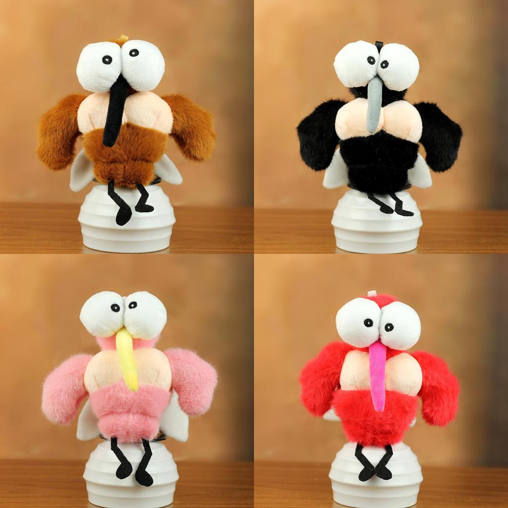 Porte-clés Peluche Moustique Musclé Mignon Avec Remplissage en Coton PP Pour Décoration de Sac et Cadeaux
