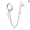Stylish Wireless Earphones Titanium Steel Protective Chain Earrings for AirPods