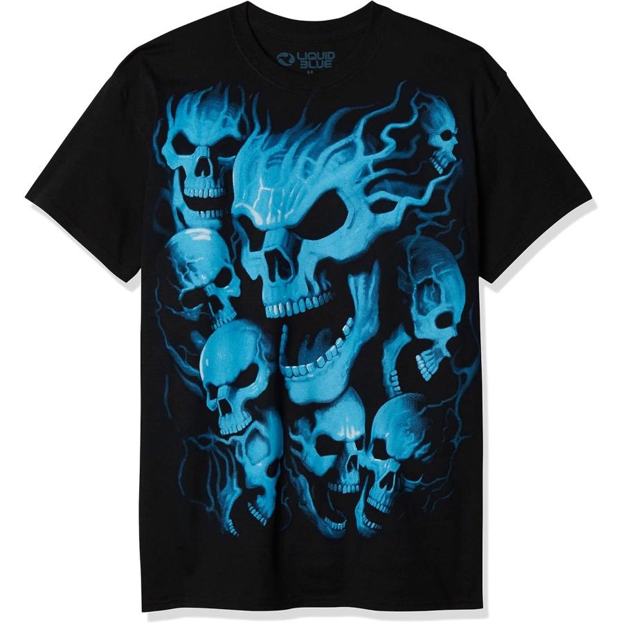 Мужская футболка Liquid Blue с принтом «Черепа вампиров» S разноцветный