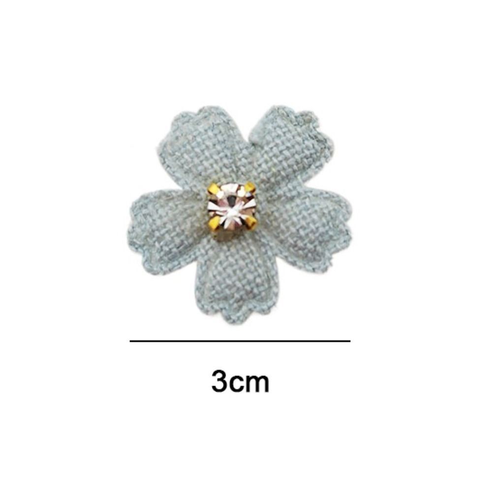 Flower With Rhinestone Applique For Clothes Hat Sewing Patches DIY Headwear Hair Clips Bow Decor Accessories